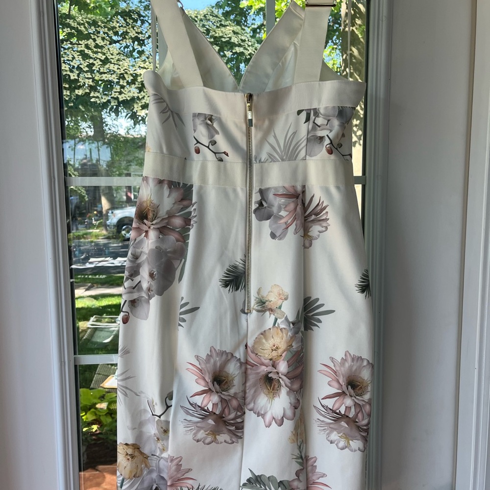 Ted Baker Cream V-Neck Sundress for Wedding Guests